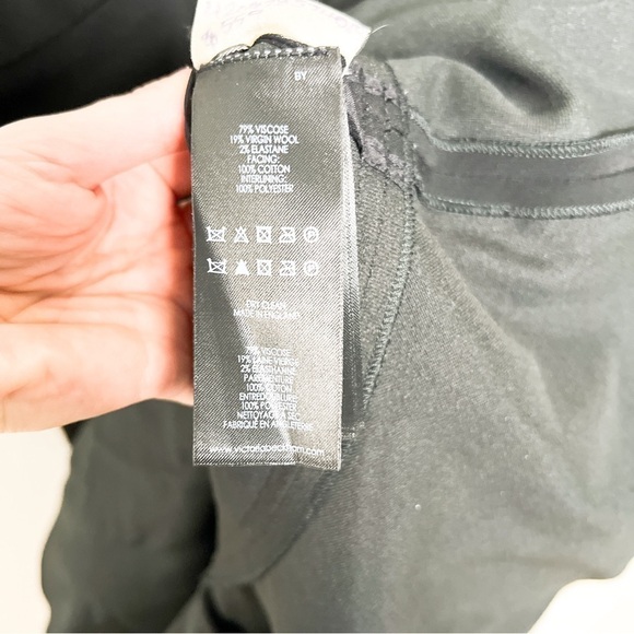 Victoria Beckham black wool blend ruffle trim mini dress early collection US 6 - Picture 6 of 8